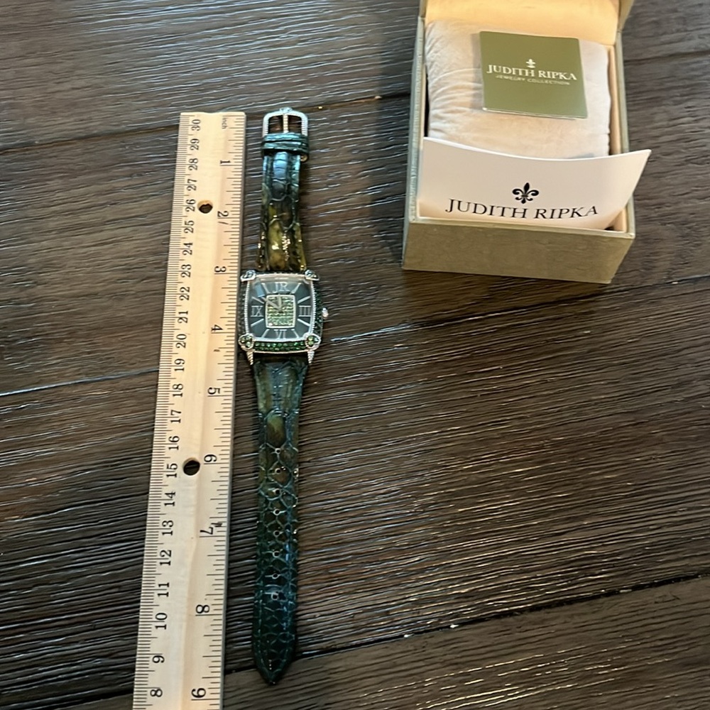 Judith Ripka Women’s Green Watch - Picture 4 of 10
